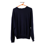 Vintage navy Blank Unbranded Sweatshirt - mens x-large