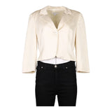 Marella Jacket - Large Cream Viscose Blend
