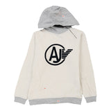 Age 14 Armani Jeans Hoodie - Large White Cotton