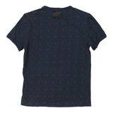 Roberto Cavalli T-Shirt - Large Navy Cotton Blend
