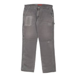 Dickies Carpenter Trousers - 36W 32L Grey Cotton