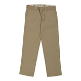 Dickies Slim Trousers - 37W 32L Beige Cotton Blend