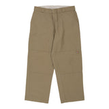 Dickies Double Knee Trousers - 38W 30L Beige Cotton Blend