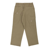 Dickies Double Knee Trousers - 37W 32L Beige Cotton Blend