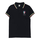 Italia Unbranded Football Polo Shirt - Large Black Cotton