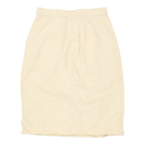 Vintage yellow Les Copains Midi Skirt - womens 30" waist