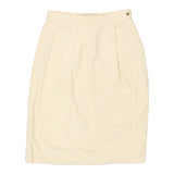 Vintage yellow Les Copains Midi Skirt - womens 30" waist