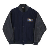Vintage navy United Steelworkers Unbranded Varsity Jacket - mens medium