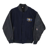 United Steelworkers Unbranded Varsity Jacket - Medium Navy Wool Blend