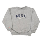 Age 5-6 Nike Spellout Sweatshirt - Small Grey Cotton Blend