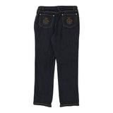 Elena Miro Embroidered Jeans - 36W UK 16 Dark Wash Cotton