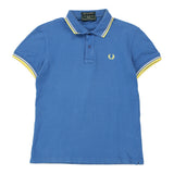 Vintage Fred Perry Polo Shirt - Medium Blue Cotton