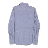 Vintage Age 12-13 Ralph Lauren Striped Shirt - Large Blue Cotton