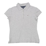 Vintage Tommy Hilfiger Polo Shirt - Medium Grey Cotton