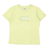 Vintage yellow Tommy Jeans T-Shirt - womens xx-small