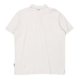 Vintage white Napapijri Polo Shirt - mens xx-large
