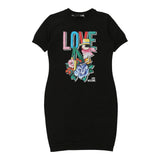 Vintage black Love Moschino Sweatshirt Dress - womens small