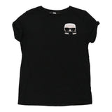Vintage black Karl Lagerfeld T-Shirt - womens large