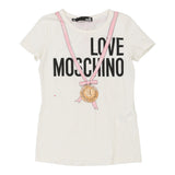 Vintage white Love Moschino T-Shirt - womens x-small