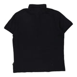 Vintage black Napapijri Polo Shirt - mens xx-large