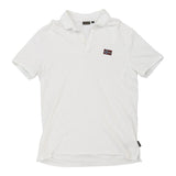 Vintage white Napapijri Polo Shirt - mens x-large