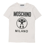 Vintage white Moschino T-Shirt - mens small