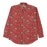 Vintage red Horizonte Patterned Shirt - mens medium