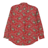 Vintage red Horizonte Patterned Shirt - mens medium