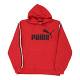 Puma Spellout Hoodie - XL Red Cotton Blend