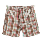 Vintage Primoemporio Checked Cargo Shorts - 33W 10L Brown Cotton