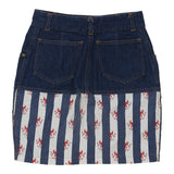 Vintage Fendissime Mini Denim Skirt - 25W 17L Blue Cotton