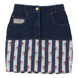 Vintage Fendissime Mini Denim Skirt - 25W 17L Blue Cotton