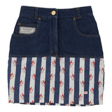 Vintage Fendissime Mini Denim Skirt - 25W 17L Blue Cotton
