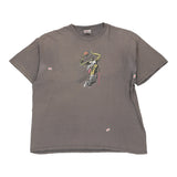 Nike Graphic T-Shirt - 2XL Grey Cotton