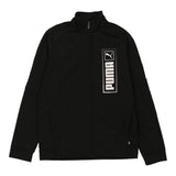 Age 15-16 Puma Spellout Track Jacket - XL Black Polyester