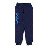 Age 13-14 Asics Spellout Tracksuit - Large Navy Polyester