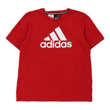 Age 13-14 Adidas Spellout T-Shirt - XL Red Cotton