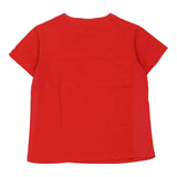 Champion Spellout T-Shirt - Small Red Cotton
