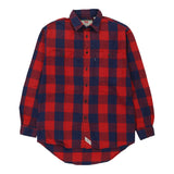 Levis Checked Flannel Shirt - Small Red Cotton