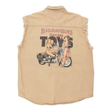 Vintage beige Unik Denim Gilet - mens x-large