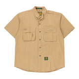Vintage beige Camel Short Sleeve Shirt - mens large