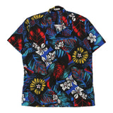 Vintage black Single Needle Tailoring Hawaiian Shirt - mens large