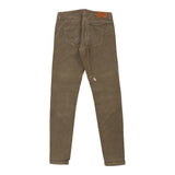 Napapijri Cord Trousers - 30W UK 8 Khaki Cotton