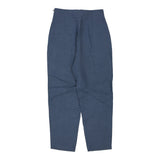 Vintage Leonor Trousers - 28W UK 10 Blue Cotton