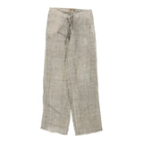 Vintage Bosta Trousers - 30W UK 10 Beige Linen Blend