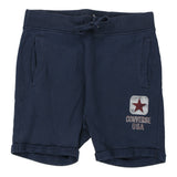 Vintage Converse Sport Shorts - Small Navy Cotton Blend