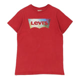 Age 14 Levis Spellout T-Shirt - Medium Red Cotton