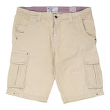 Keep In Touch Cargo Shorts - 39W 13L Cream Cotton