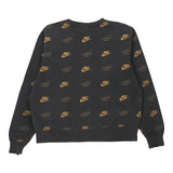 Nike Spellout Sweatshirt - Small Grey Cotton Blend