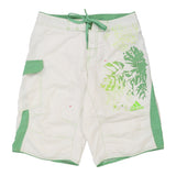 Vintage Adidas Swim Shorts - Medium White Polyester Blend